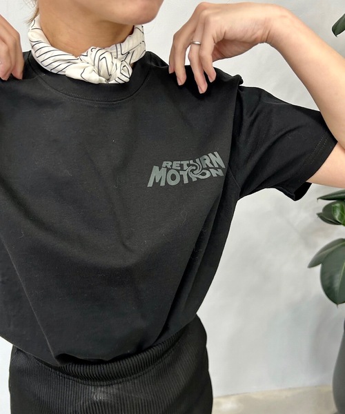 SANSeLF(サンセルフ)の「return motion Tシャツ【SANSeLF】sanw24s001(Tシャツ/カットソー・レディース・グリーン/ホワイト/ブラック・FREE)」の5枚目の写真