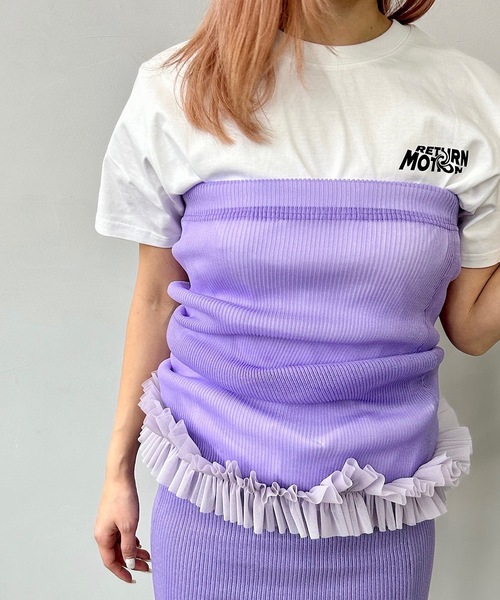 SANSeLF(サンセルフ)の「return motion Tシャツ【SANSeLF】sanw24s001(Tシャツ/カットソー・レディース・グリーン/ホワイト/ブラック・FREE)」の10枚目の写真