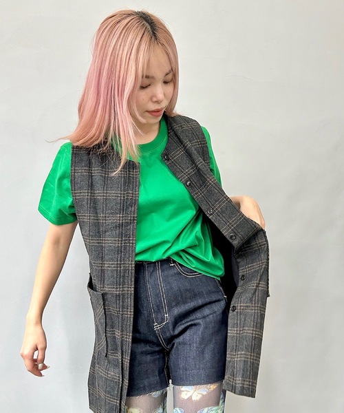 SANSeLF(サンセルフ)の「return motion Tシャツ【SANSeLF】sanw24s001(Tシャツ/カットソー・レディース・グリーン/ホワイト/ブラック・FREE)」の15枚目の写真