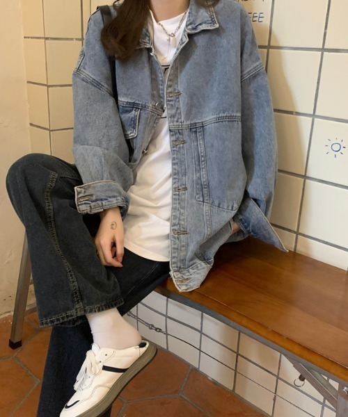 deux amour（ドゥーザムール）の「BIGジージャン（デニムジャケット・レディース・ブルー・FREE）」の5枚目の写真