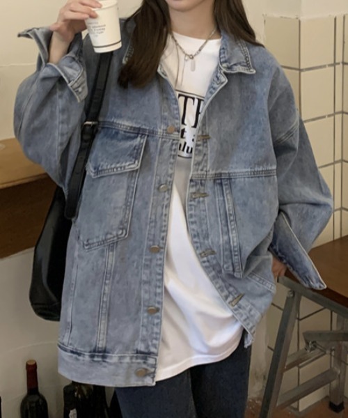 deux amour（ドゥーザムール）の「BIGジージャン（デニムジャケット・レディース・ブルー・FREE）」の12枚目の写真