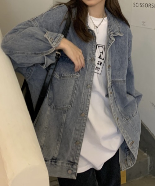 deux amour（ドゥーザムール）の「BIGジージャン（デニムジャケット・レディース・ブルー・FREE）」の8枚目の写真