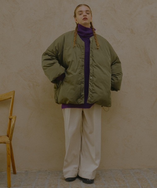 manana suerte(マニャーナスエルテ)の「オーバーサイズ中綿ダウンジャケット(ダウンジャケット/コート・レディース・ブラック/カーキ・FREE)」の19枚目の写真