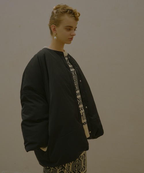 manana suerte(マニャーナスエルテ)の「オーバーサイズ中綿ダウンジャケット(ダウンジャケット/コート・レディース・ブラック/カーキ・FREE)」の7枚目の写真