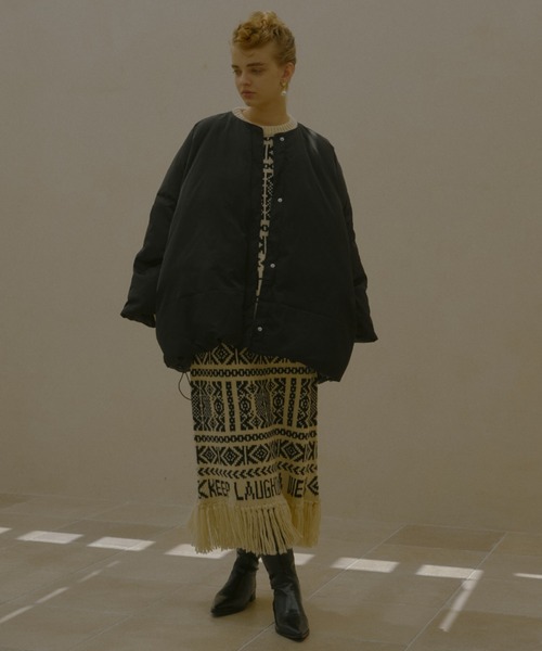 manana suerte(マニャーナスエルテ)の「オーバーサイズ中綿ダウンジャケット(ダウンジャケット/コート・レディース・ブラック/カーキ・FREE)」の9枚目の写真