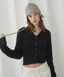 mohair touch knit cardigan / モヘアタッチニットカーディガン
