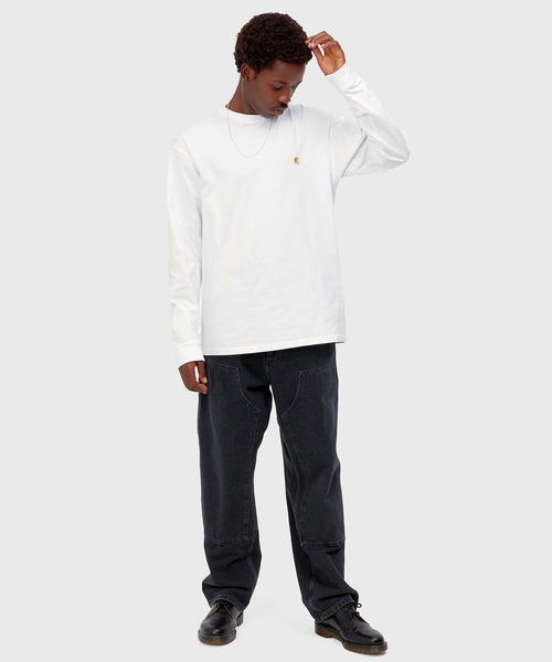 Carhartt WIP(カーハートダブリューアイピー)の「Carhartt WIP/カーハートダブリューアイピーL/S CHASE T-SHIRT ルーズシルエット I026392(Tシャツ/カットソー・メンズ・ホワイト/ブラック/ダークグリーン・L/XL/M/S)」の10枚目の写真