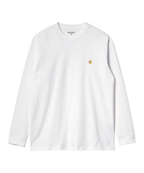 Carhartt WIP(カーハートダブリューアイピー)の「Carhartt WIP/カーハートダブリューアイピーL/S CHASE T-SHIRT ルーズシルエット I026392(Tシャツ/カットソー・メンズ・ホワイト/ブラック/ダークグリーン・L/XL/M/S)」の5枚目の写真