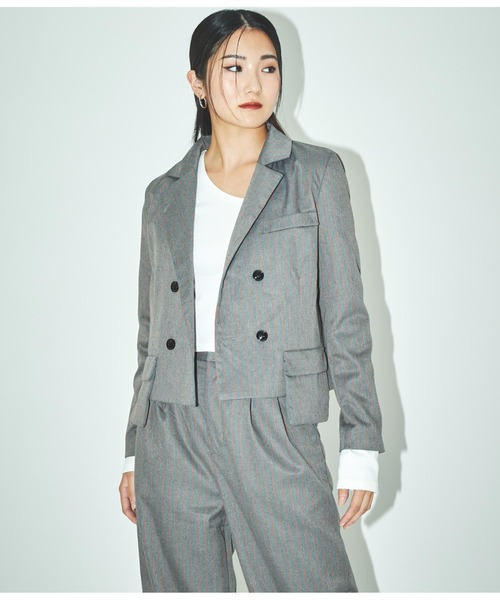 robe de chambre テーラードジャケット ストライプ AD1999 robe de chambre テーラードジャケット ストライプ AD1999