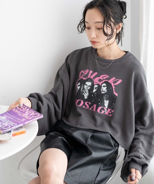 WEGO（ウィゴー）の「WEGO/ヴィンテージライクショートスウェット（スウェット・レディース・スミクロ/その他1/オフホワイト/杢グレー/ホワイト系その他/その他3/ネイビー/その他2/その他5/その他4/その他6/ブルー/その他7/その他9/グリーン/その他8・FREE）」の10枚目の写真