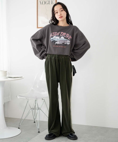 24aw H BEAUTY&YOUTH ヴィンテージライクショートスウェット