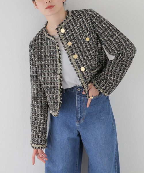 スローブイエナ　ジャケット SLOBE IENA（スローブイエナ）の「ファンシー ツィードジャケット