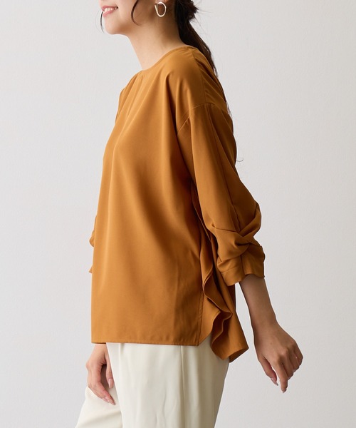 OWLSPALE（オールズペール）の「サイドフリルブラウス（シャツ/ブラウス・レディース・マスタード/ブラック/ホワイト・FREE）」の11枚目の写真