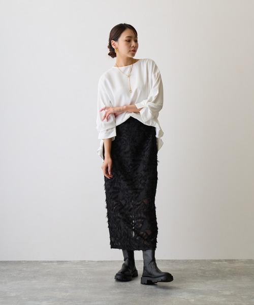 OWLSPALE（オールズペール）の「サイドフリルブラウス（シャツ/ブラウス・レディース・マスタード/ブラック/ホワイト・FREE）」の13枚目の写真