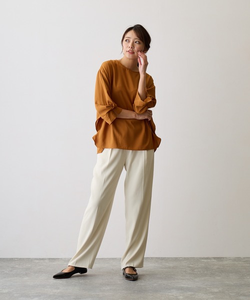 OWLSPALE（オールズペール）の「サイドフリルブラウス（シャツ/ブラウス・レディース・マスタード/ブラック/ホワイト・FREE）」の19枚目の写真