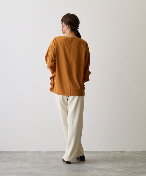 OWLSPALE（オールズペール）の「サイドフリルブラウス（シャツ/ブラウス・レディース・マスタード/ブラック/ホワイト・FREE）」の21枚目の写真
