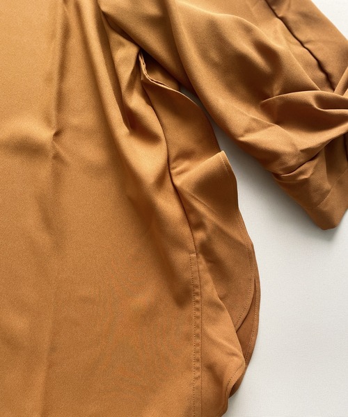 OWLSPALE（オールズペール）の「サイドフリルブラウス（シャツ/ブラウス・レディース・マスタード/ブラック/ホワイト・FREE）」の4枚目の写真