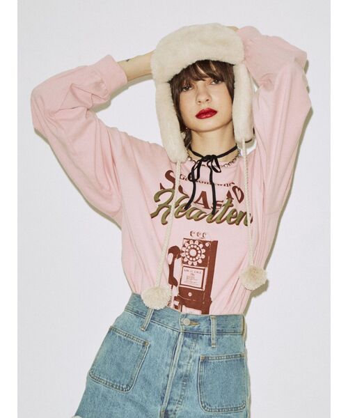 jouetie（ジュエティ）の「トラッパーファーハット（ハット・レディース・ブラック/オフホワイト・FREE）」の10枚目の写真