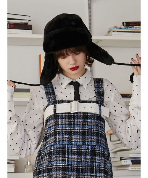 jouetie（ジュエティ）の「トラッパーファーハット（ハット・レディース・ブラック/オフホワイト・FREE）」の14枚目の写真