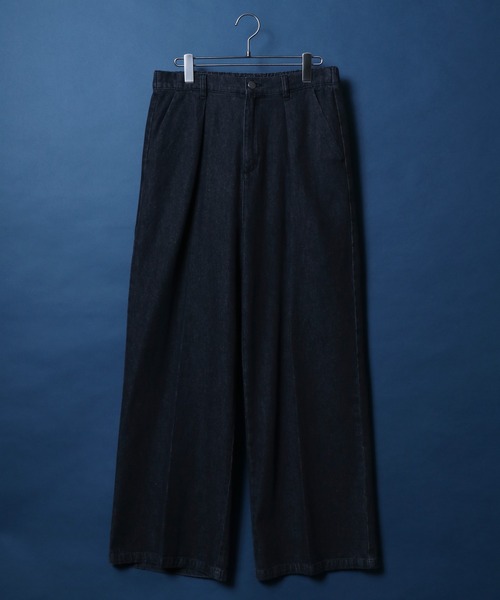 ANPAS（アンパス）の「Tuck Wide Denim Pants/別注 タック ワイドデニムパンツ ルーズデニム ジーンズ ボトムス メンズ レディース ユニセックス（デニムパンツ・メンズ・ブラック系その他/ブルー系その他/ブラック/サックスブルー/ブラック系その他2・S/M/L）」の19枚目の写真