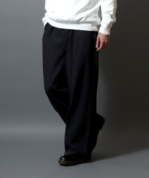 ANPAS（アンパス）の「Tuck Wide Denim Pants/別注 タック ワイドデニムパンツ ルーズデニム ジーンズ ボトムス メンズ レディース ユニセックス（デニムパンツ・メンズ・ブラック系その他/ブルー系その他/ブラック/サックスブルー/ブラック系その他2・S/M/L）」の14枚目の写真