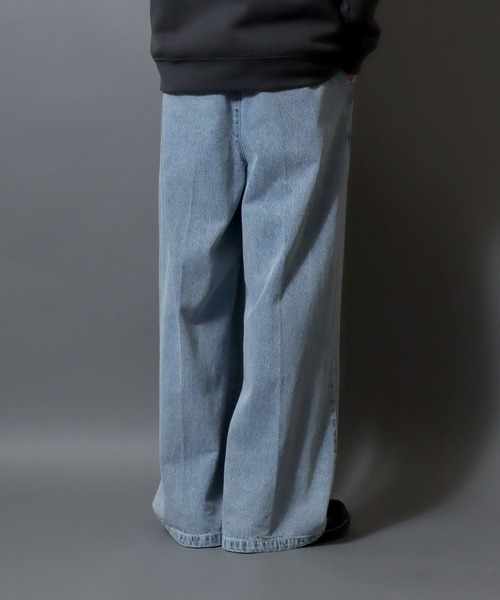 ANPAS（アンパス）の「Tuck Wide Denim Pants/別注 タック ワイドデニムパンツ ルーズデニム ジーンズ ボトムス メンズ レディース ユニセックス（デニムパンツ・メンズ・ブラック系その他/ブルー系その他/ブラック/サックスブルー/ブラック系その他2・S/M/L）」の12枚目の写真