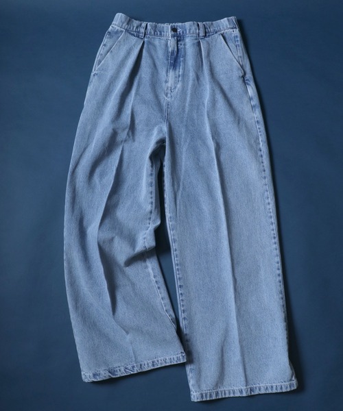 ANPAS（アンパス）の「Tuck Wide Denim Pants/別注 タック ワイドデニムパンツ ルーズデニム ジーンズ ボトムス メンズ レディース ユニセックス（デニムパンツ・メンズ・ブラック系その他/ブルー系その他/ブラック/サックスブルー/ブラック系その他2・S/M/L）」の9枚目の写真