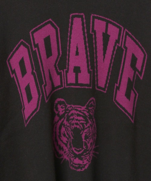 PBLIM（ページボーイリム）の「PBLIM/タイガーニット（ニット/セーター・レディース・グリーン/ブラック/ブルー/ベージュ・FREE）」の12枚目の写真