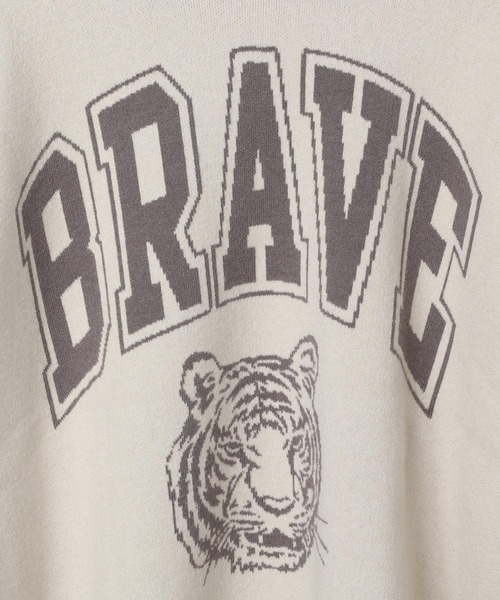 PBLIM（ページボーイリム）の「PBLIM/タイガーニット（ニット/セーター・レディース・グリーン/ブラック/ブルー/ベージュ・FREE）」の15枚目の写真