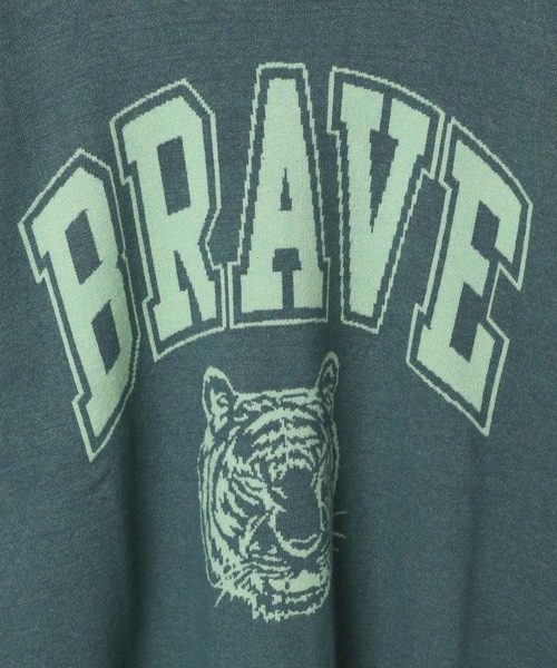 PBLIM（ページボーイリム）の「PBLIM/タイガーニット（ニット/セーター・レディース・グリーン/ブラック/ブルー/ベージュ・FREE）」の18枚目の写真