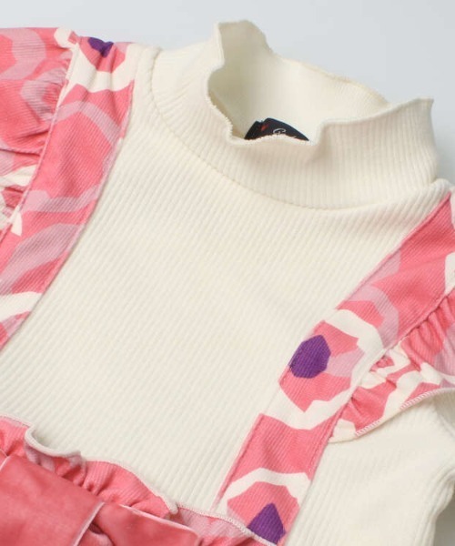 Caldia(カルディア)の「ジャンスカ風お花柄ワンピース(ワンピース・キッズ・ピンク/イエロー・120/140/110/100/130)」の5枚目の写真