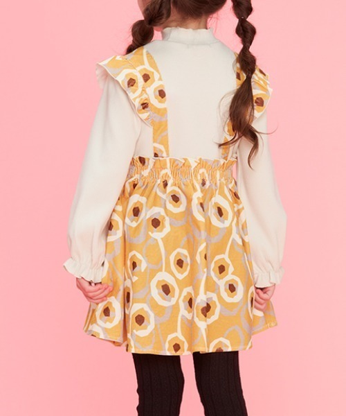 Caldia(カルディア)の「ジャンスカ風お花柄ワンピース(ワンピース・キッズ・ピンク/イエロー・120/140/110/100/130)」の12枚目の写真