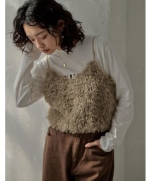 Re:EDIT | [2024 AUTUMN COLLECTION][累計販売枚数1.2万突破！]チベットラムフェイクファービスチェ(キャミソール)