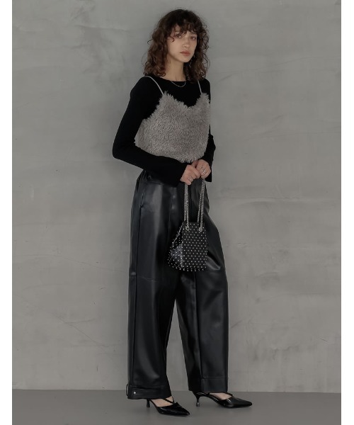 新品・タグ付き♡トロイメライ ファーコート ラム ラビット 定価59000円 Re:EDIT キャミソール 「2025AW COLLECTION」「累計販売枚数2.5