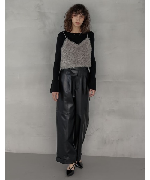 新品・タグ付き♡トロイメライ ファーコート ラム ラビット 定価59000円 Re:EDIT キャミソール 「2025AW COLLECTION」「累計販売枚数2.5