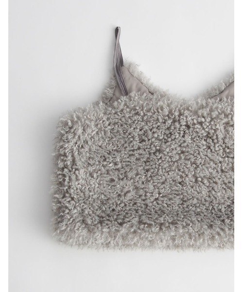 Re:EDIT（リエディ）の「[2025AW COLLECTION][累計販売枚数2.5万枚突破]チベットラムフェイクファービスチェ（キャミソール・レディース・グレー/アイボリー/ブラック/モカ/ブルー・MEDIUM/LARGE）」の19枚目の写真