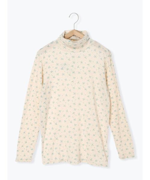 Samansa Mos2(サマンサ モスモス)の「【吸湿発熱】ベア天竺雪柄タートルネックカットソー(Tシャツ/カットソー・レディース・チャコールグレー/ベージュ/ラベンダー/キナリ・F)」の5枚目の写真