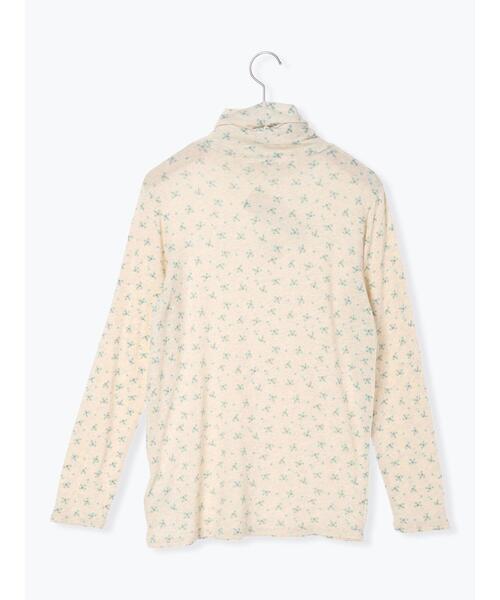 Samansa Mos2(サマンサ モスモス)の「【吸湿発熱】ベア天竺雪柄タートルネックカットソー(Tシャツ/カットソー・レディース・チャコールグレー/ベージュ/ラベンダー/キナリ・F)」の6枚目の写真