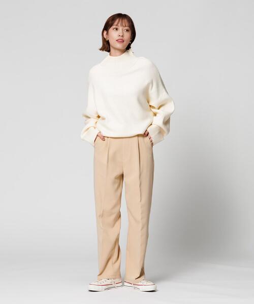 HONEYSUCKLE ROSE(ハニーサックルローズ)の「HONEYSUCKLE ROSE(ハニーサックルローズ)【レディース】マシュマロタッチハイネックニット(ニット/セーター・レディース・ブラック×ホワイト/ブラック/レッド/オフホワイト/ベージュ・L/M)」の12枚目の写真