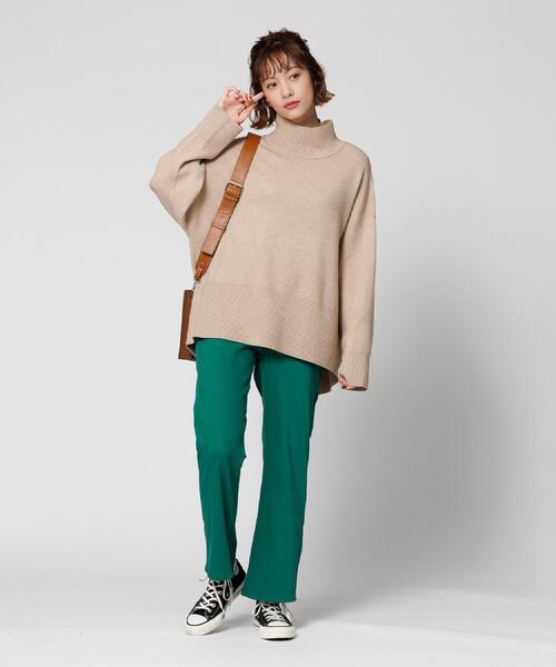 HONEYSUCKLE ROSE(ハニーサックルローズ)の「HONEYSUCKLE ROSE(ハニーサックルローズ)【レディース】マシュマロタッチハイネックニット(ニット/セーター・レディース・ブラック×ホワイト/ブラック/レッド/オフホワイト/ベージュ・L/M)」の17枚目の写真