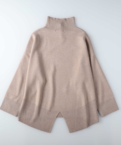 HONEYSUCKLE ROSE（ハニーサックルローズ）の「【HONEYSUCKLE ROSE】【キレイがつづくニット】マシュマロタッチハイネックニット（ニット/セーター・レディース・ブラック×ホワイト/ブラック/レッド/オフホワイト/ベージュ・L/M）」の11枚目の写真