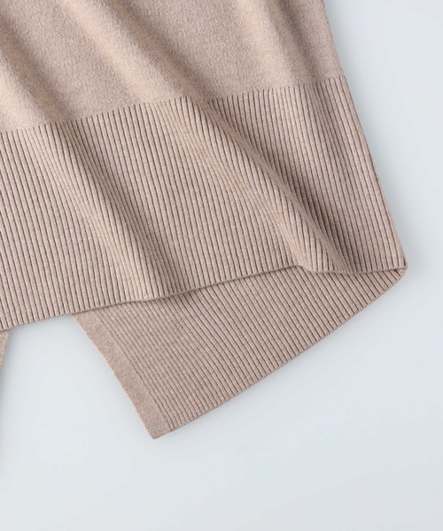 HONEYSUCKLE ROSE（ハニーサックルローズ）の「【HONEYSUCKLE ROSE】【キレイがつづくニット】マシュマロタッチハイネックニット（ニット/セーター・レディース・ブラック×ホワイト/ブラック/レッド/オフホワイト/ベージュ・L/M）」の6枚目の写真