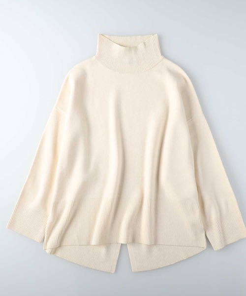 HONEYSUCKLE ROSE（ハニーサックルローズ）の「【HONEYSUCKLE ROSE】【キレイがつづくニット】マシュマロタッチハイネックニット（ニット/セーター・レディース・ブラック×ホワイト/ブラック/レッド/オフホワイト/ベージュ・L/M）」の15枚目の写真