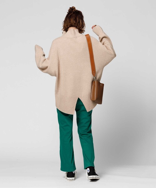 HONEYSUCKLE ROSE（ハニーサックルローズ）の「【HONEYSUCKLE ROSE】【キレイがつづくニット】マシュマロタッチハイネックニット（ニット/セーター・レディース・ブラック×ホワイト/ブラック/レッド/オフホワイト/ベージュ・L/M）」の18枚目の写真