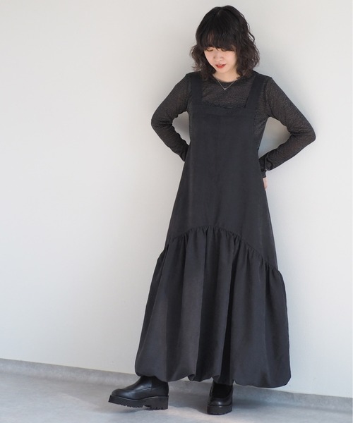 cepo（セポ）の「ラメクルーネックロンＴｅｅ（Tシャツ/カットソー・レディース・グレー/ブラック・M）」の14枚目の写真