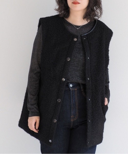 cepo（セポ）の「ラメクルーネックロンＴｅｅ（Tシャツ/カットソー・レディース・グレー/ブラック・M）」の5枚目の写真