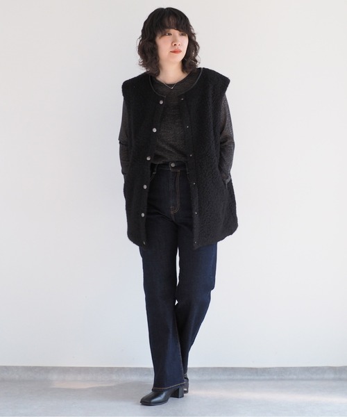 cepo（セポ）の「ラメクルーネックロンＴｅｅ（Tシャツ/カットソー・レディース・グレー/ブラック・M）」の8枚目の写真