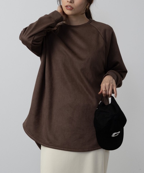 NAVY（ネイビー）の「NAVY 温℃ ラウンドチュニック プルオーバー（その他トップス・レディース・オフホワイト/ブラウン/グレー/ブラック/ピンク系・フリー）」の2枚目の写真