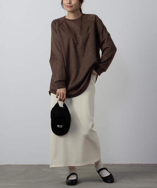 NAVY（ネイビー）の「NAVY 温℃ ラウンドチュニック プルオーバー（その他トップス・レディース・オフホワイト/ブラウン/グレー/ブラック/ピンク系・フリー）」の12枚目の写真
