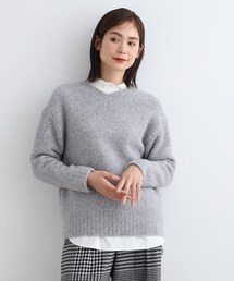 INDIVI（インディヴィ）の「◆【日本製／ウール混】Vネックブークレニット（ニット/セーター）」